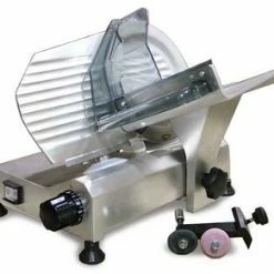 Omcan Food Machinery Meat Slicers Omcan (FMA) 13606 Belt Driven Slicer With Removable Blade Sharpener 8" - 0.20 HP